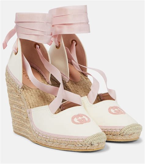 gucci woven espadrilles|gucci espadrilles wedges.